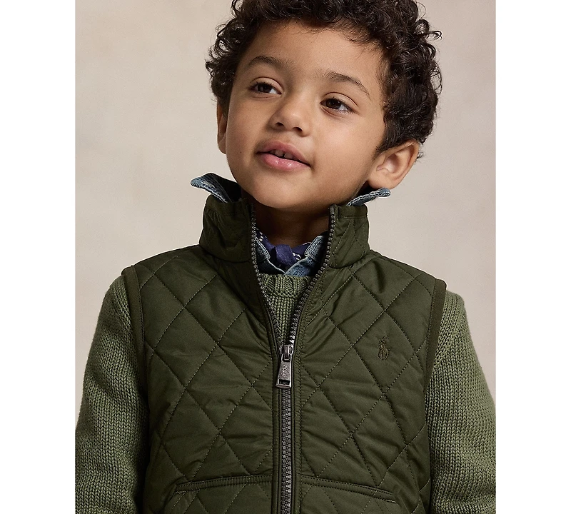 Polo Ralph Lauren Toddler and Little Boys 2-7 Fleece-Lined Quilted Vest