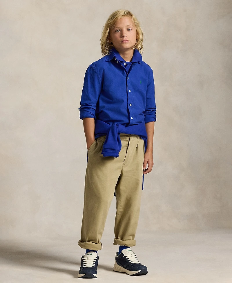Polo Ralph Lauren Big Boys Garment-Dyed Cotton Oxford Shirt