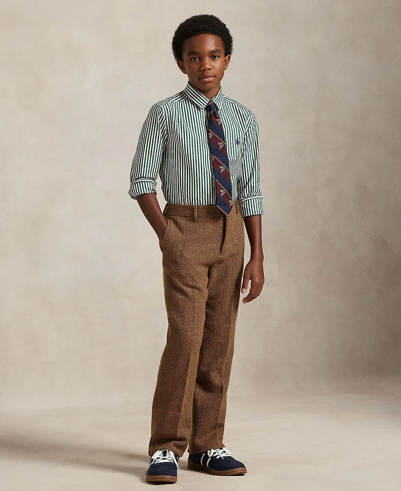 Polo Ralph Lauren Big Boys Plaid Brushed Cotton Oxford Work shirt