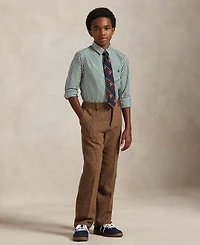 Polo Ralph Lauren Big Boys Plaid Brushed Cotton Oxford Work shirt
