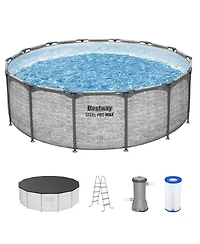 Bestway Steel Pro Max 14'x48" Round Above Ground Swimming Pool with Pump & Cover