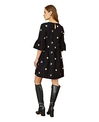 Yumi Women's Cosmic Embroidered Cord Mini Dress