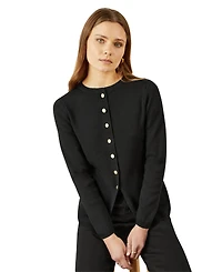 Yumi Women's Chic Peplum Button Up Cardigan