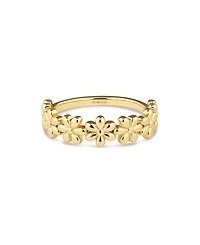 Devata Daisy Flower Ring in Gold Plated Sterling Silver