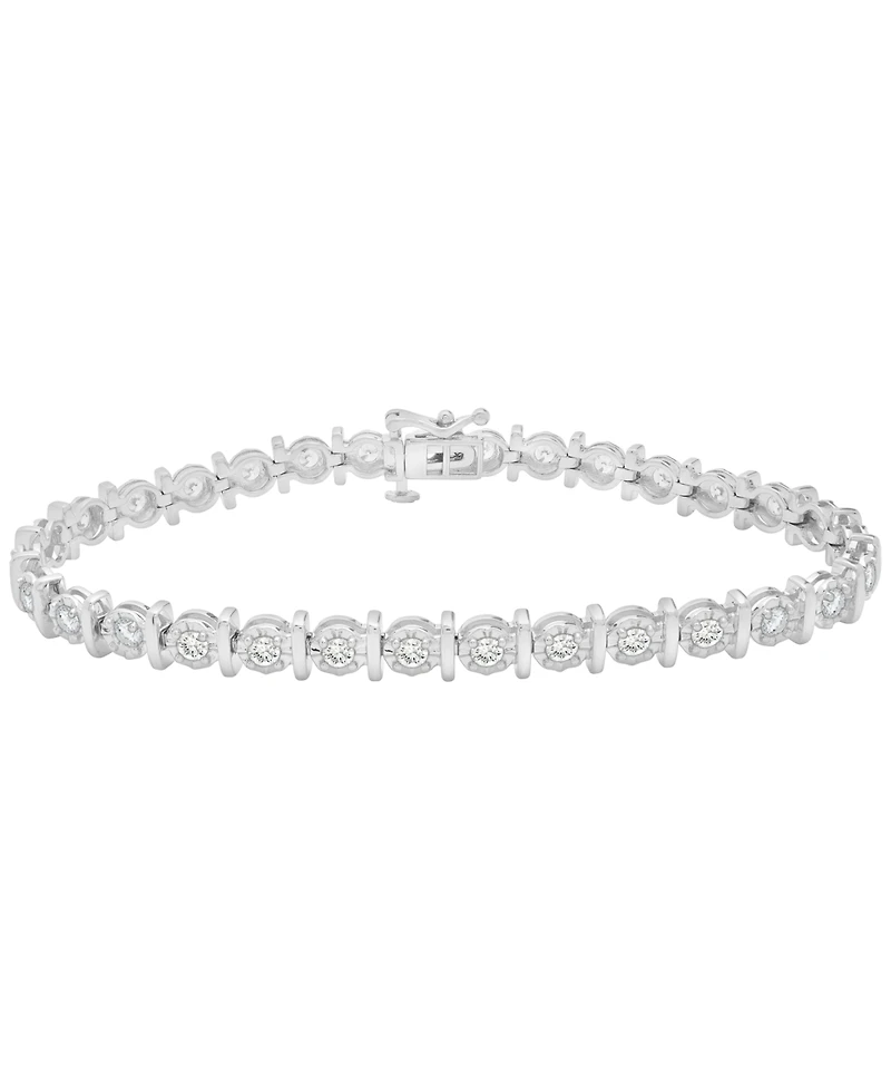 Macy's Diamond Tennis Bracelet (2 ct. t.w.) in Sterling Silver