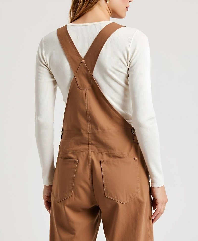 Modenaire Women's Wide Leg Adjustable Overalls