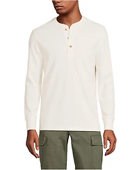 Lands' End Big & Tall Long Sleeve Thermal Waffle Henley