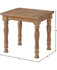 Intercon Turned Leg End Table, 22x26 in Sandwash