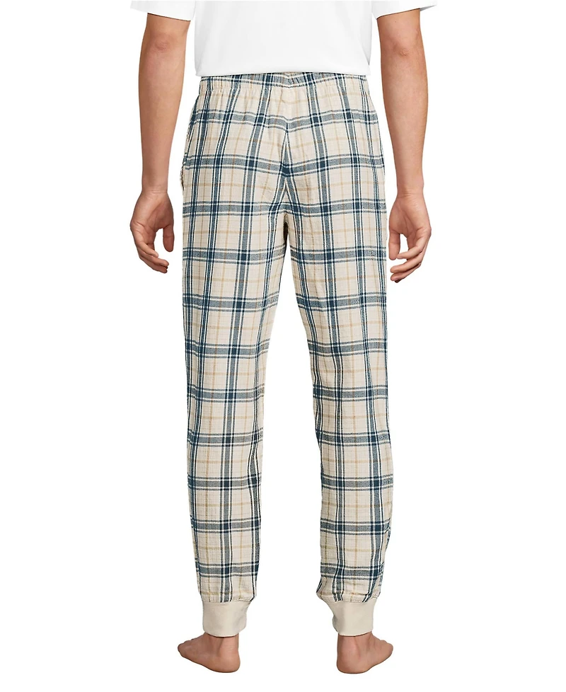 Lands' End Men's Flannel Jogger Pajama Pants