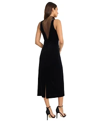 Donna Morgan Women's Mock Neck Midi Dress
