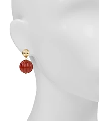 Patricia Nash Scalloped Bead Matte Gold-Tone Drop Post Earrings