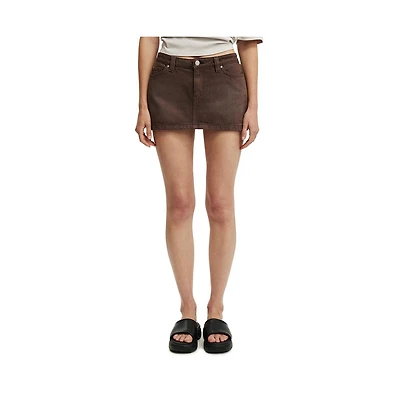 Cotton On Women's Micro Low Denim Skirt