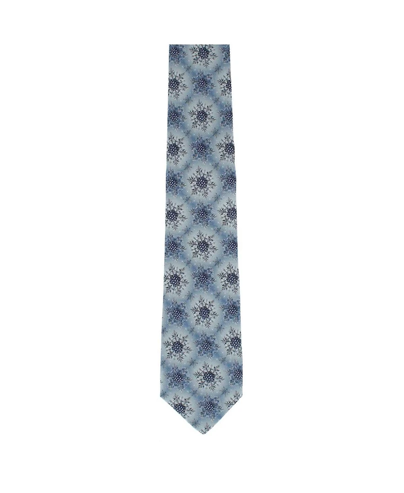 Trafalgar Men's Clarence The Classy Snowflake Silk Holiday Necktie
