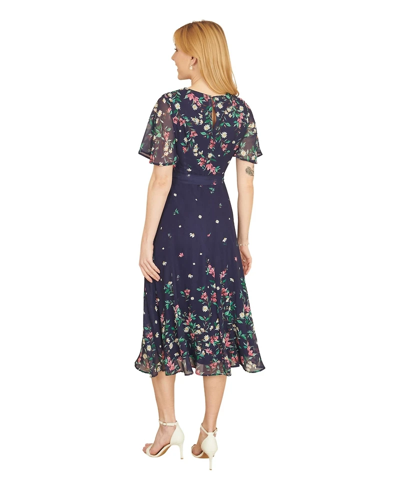 Yumi Women's Daisy Mirror Placement Skater Dress