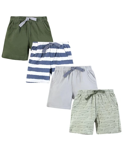 Hudson Baby Toddler Boys Four-Pair Active Shorts Bundle