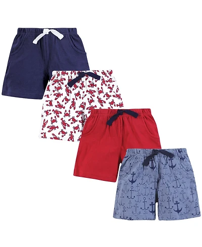 Hudson Baby Toddler Boys Four-Pair Active Shorts Bundle