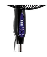 Vie Air 16 Inch 3 Speed Oscillating Stand Fan with Remote Control White