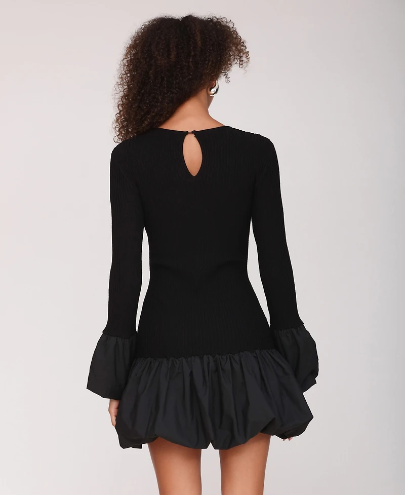 Avec Les Filles Women's Bubble Trim Sweater Dress