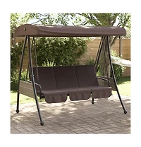 vidaXL Garden Swing Bench Coffee Brown