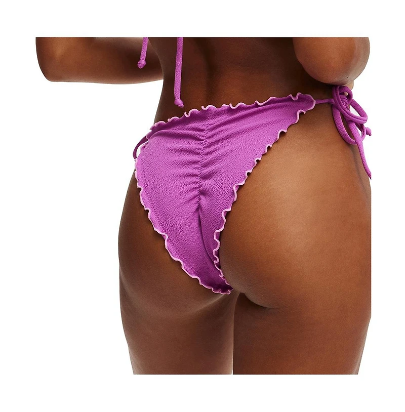 Cotton On Women's Fixed Tie Side Brazilian Bikini Bottom