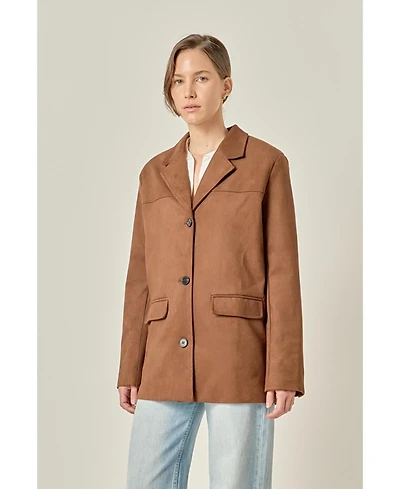 English Factory Women's Suede Jacket