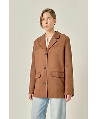 English Factory Women's Suede Jacket