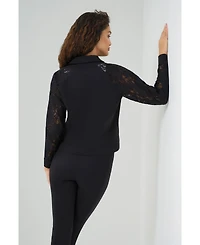 Anatomie Women's Sutton Lace Sleeve Trucker Jacket