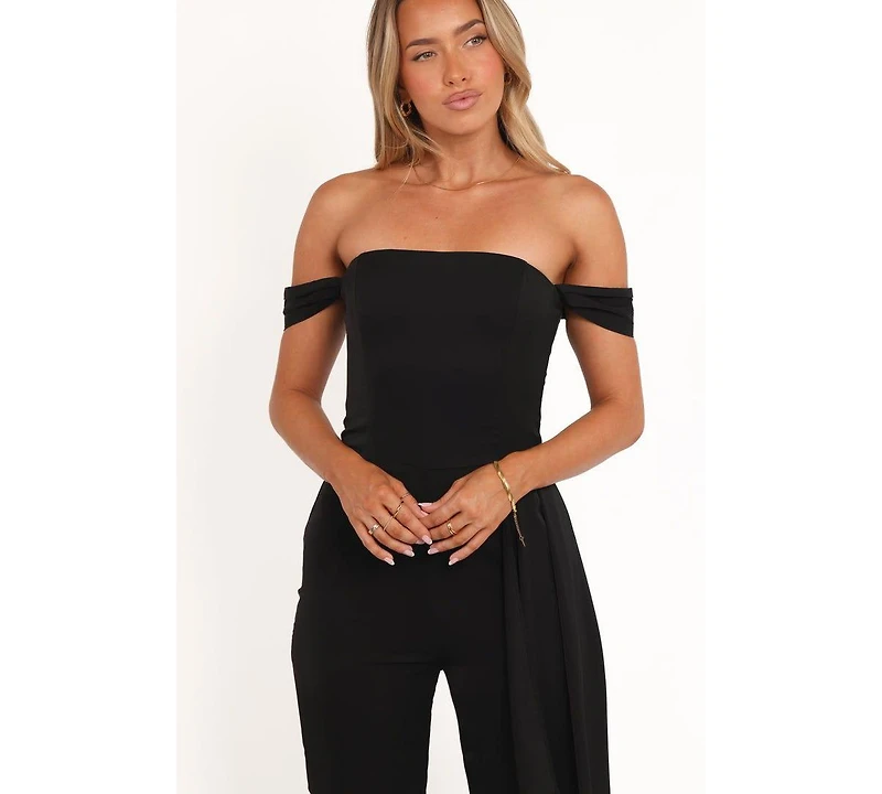 Petal and Pup Women's Jenny Off Shoulder Jumpsuit - Black Xl