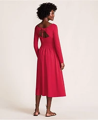 Lands' End Women's Cotton Modal Off Shoulder Midi Dress