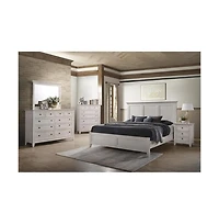 Intercon Nightstand, 3 Drawer in Rustic White