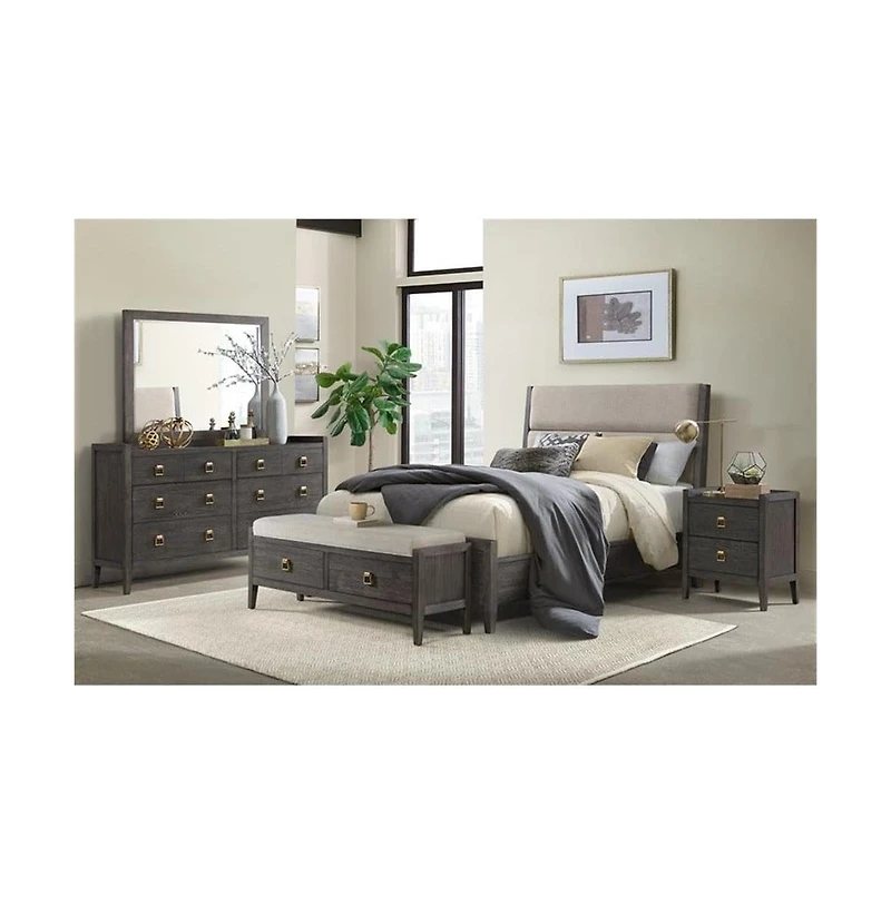 Intercon Nightstand, 2 Drawer in Brushed Brindle