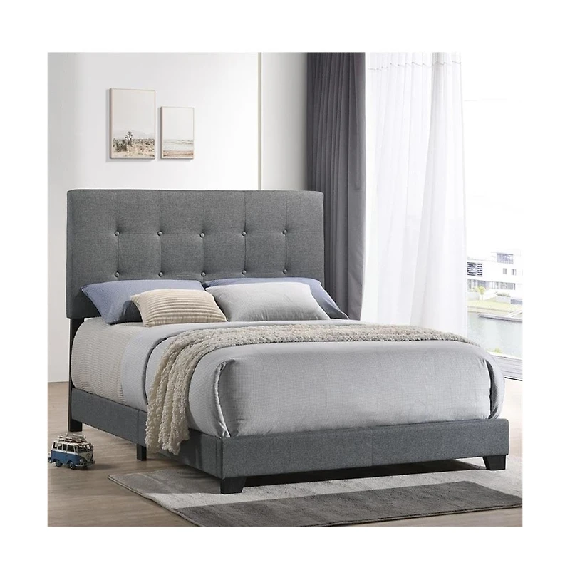 Intercon Addyson Full Uph Bed in Addyson Gunmetal Fabric