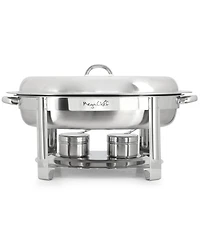 MegaChef 5.8 Quart Stainless Steel Oval Professional Chafing Dish/Food Warmer/Buffet Server Serving Dish