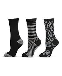 MeMoi Women's 3 Pairs Buttersoft Variety Novelty Crew Socks