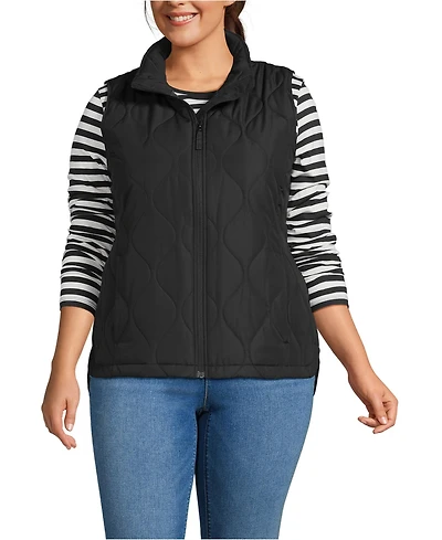 Lands' End Plus FeatherFree Onion Quilted Insulated Vest