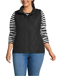Lands' End Plus FeatherFree Onion Quilted Insulated Vest