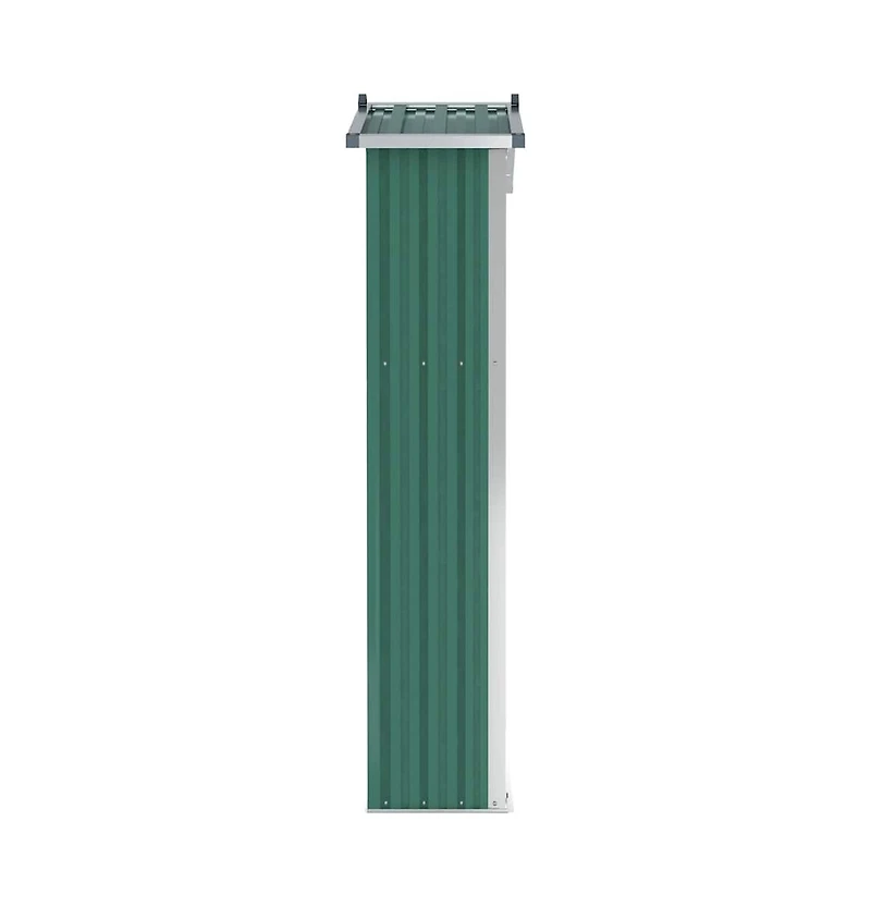 vidaXL Garden Shed Green Galvanized steel, plastic Standard Garden Shed