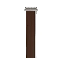 vidaXL Garden Shed Brown Galvanized Steel and Plastic