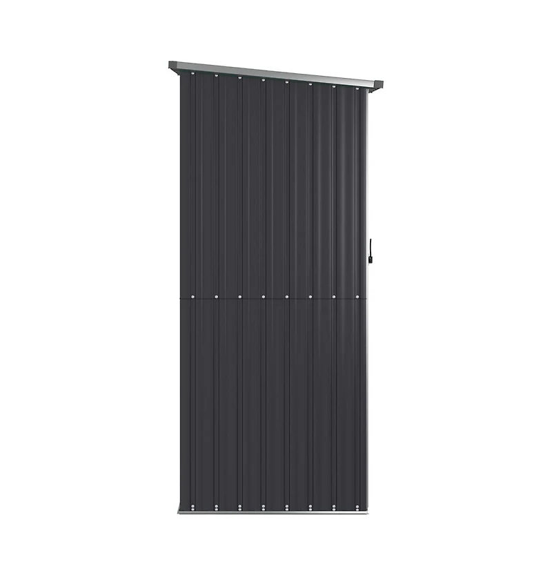 vidaXL Garden Shed Anthracite Galvanized steel 46.7x38.2x82.5 in