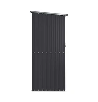 vidaXL Garden Shed Anthracite Galvanized steel 46.7x38.2x82.5 in
