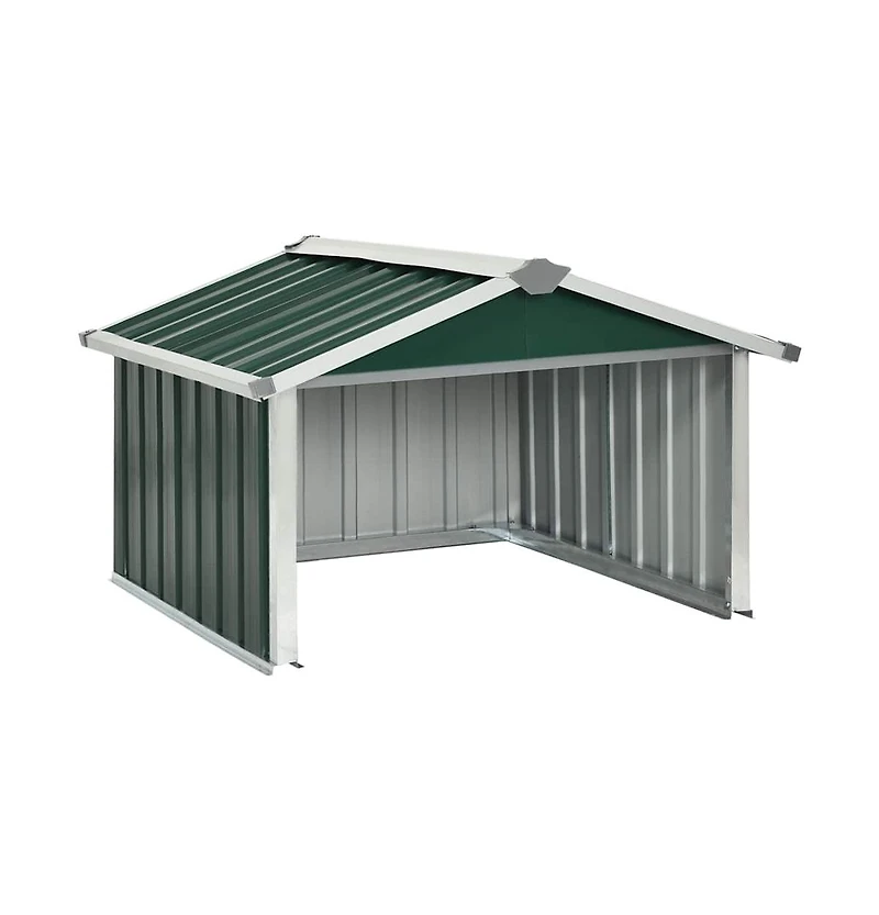 vidaXL Garden Shed Green Galvanized steel Durable Garden Shed