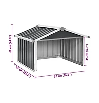 vidaXL Garden Shed Anthracite Galvanized steel Medium Durable