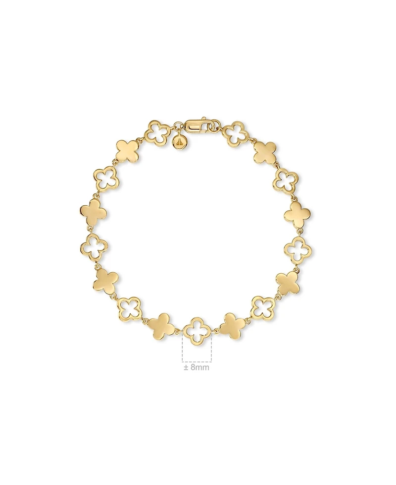 Devata Clover Chain Bracelet in Gold Plated Sterling Silver