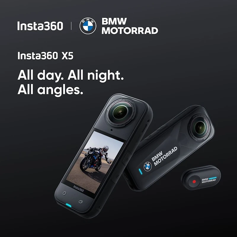 Insta360 X5 8K 360 Bmw Motorrad Edition Action Camera, Black