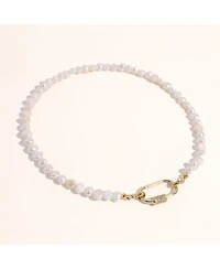 18K Gold Freshwater Pearl with Lock - Taylor Necklace - Medium