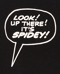Macy's Marvel X Nba Men's "It's Spidey" Spiderman Short Sleeve Graphic T-Shirt, Exclusive