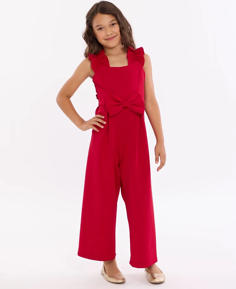 Bonnie Jean Girls 7-16 Ruffled Scuba Jumpsuit