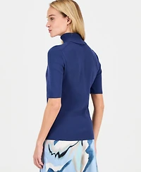 Anne Klein Women's Half-Sleeve Turtleneck Sweater
