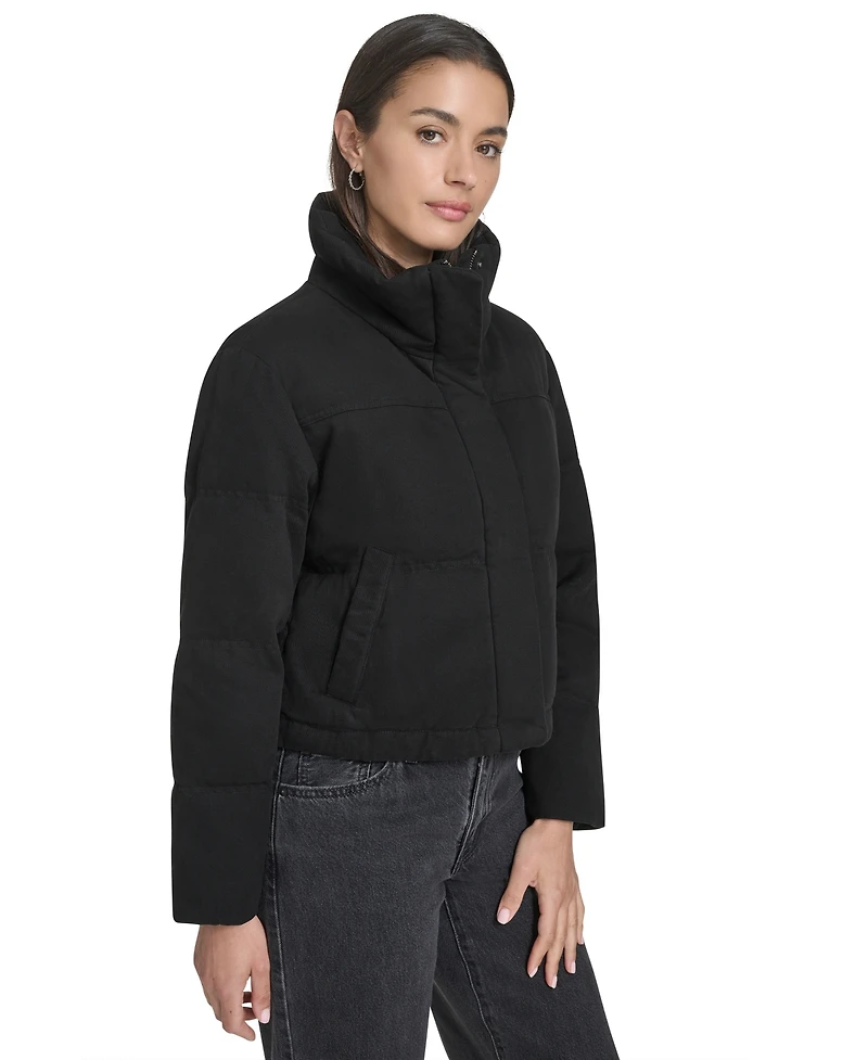 Levi's Women's Regular Cropped Cotton Puffer Jacket
