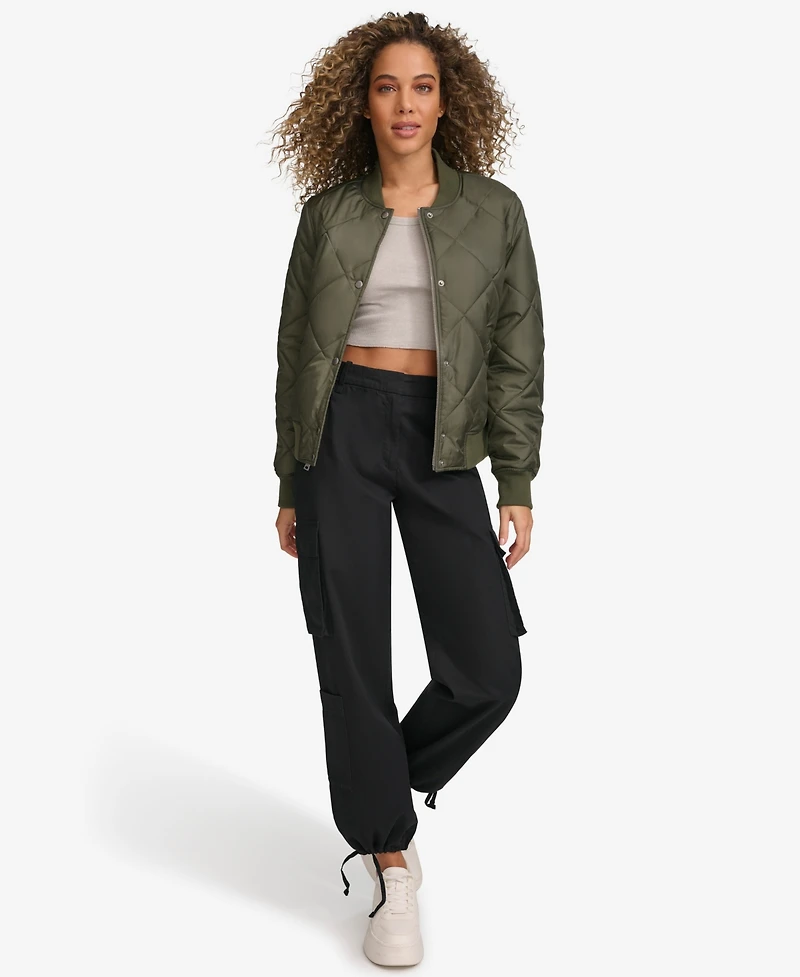 Levi's Women's Regular Diamond Quilted Sherpa Lined Bomber Jacket
